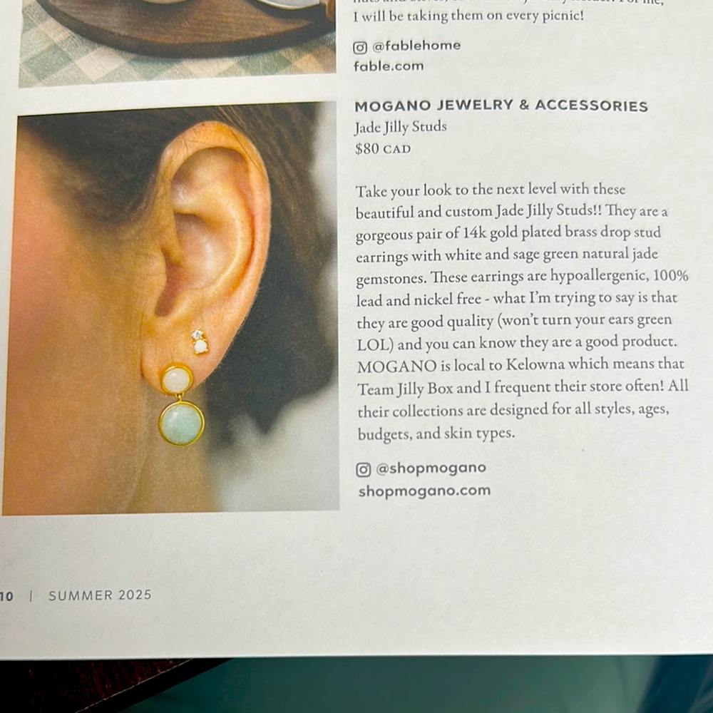 Jilly Box - Gold and White Minimalist Earrings